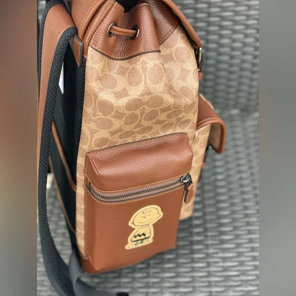 ‼️last one‼️NWT！Coach X Peanuts Sprint Backpack In Signature With Patches（CBI44） - Picture 4 of 13